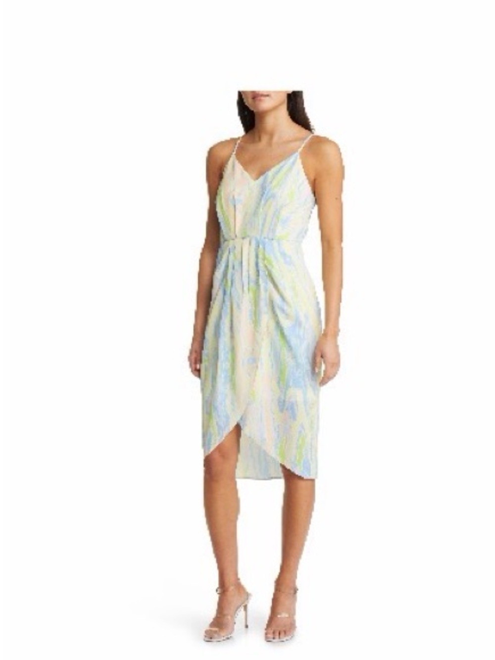 Chelsea28 Sleeveless Faux wrap dress